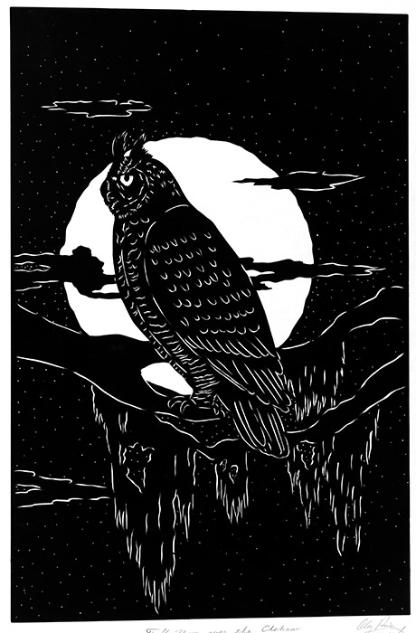 Great Horned Owl Art by artist Clay Rice